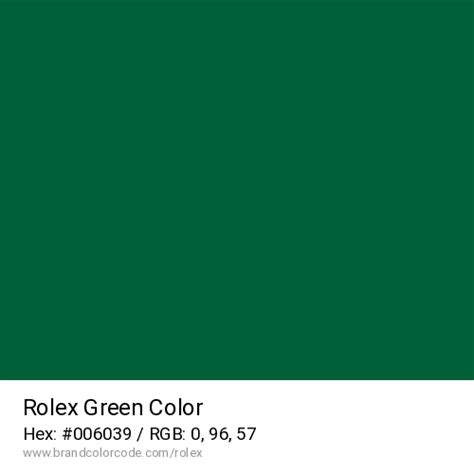 rolex green color code